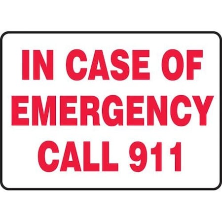 SAFETY SIGN IN CASE OF EMERGENCY CALL MFEX510XL